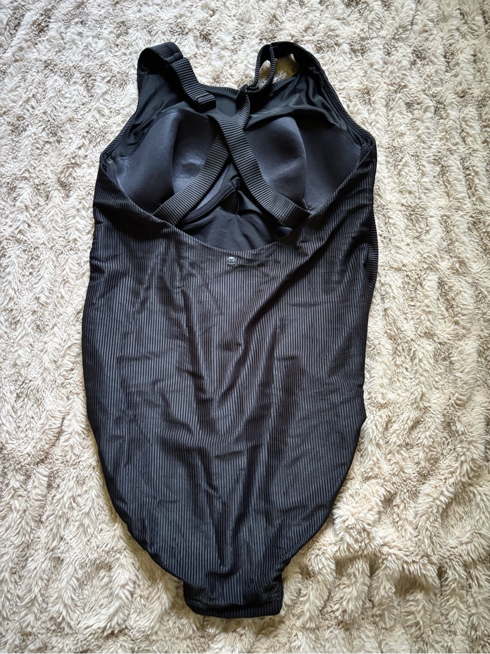 Black One-Piece Swimsuit with Built-In Cups